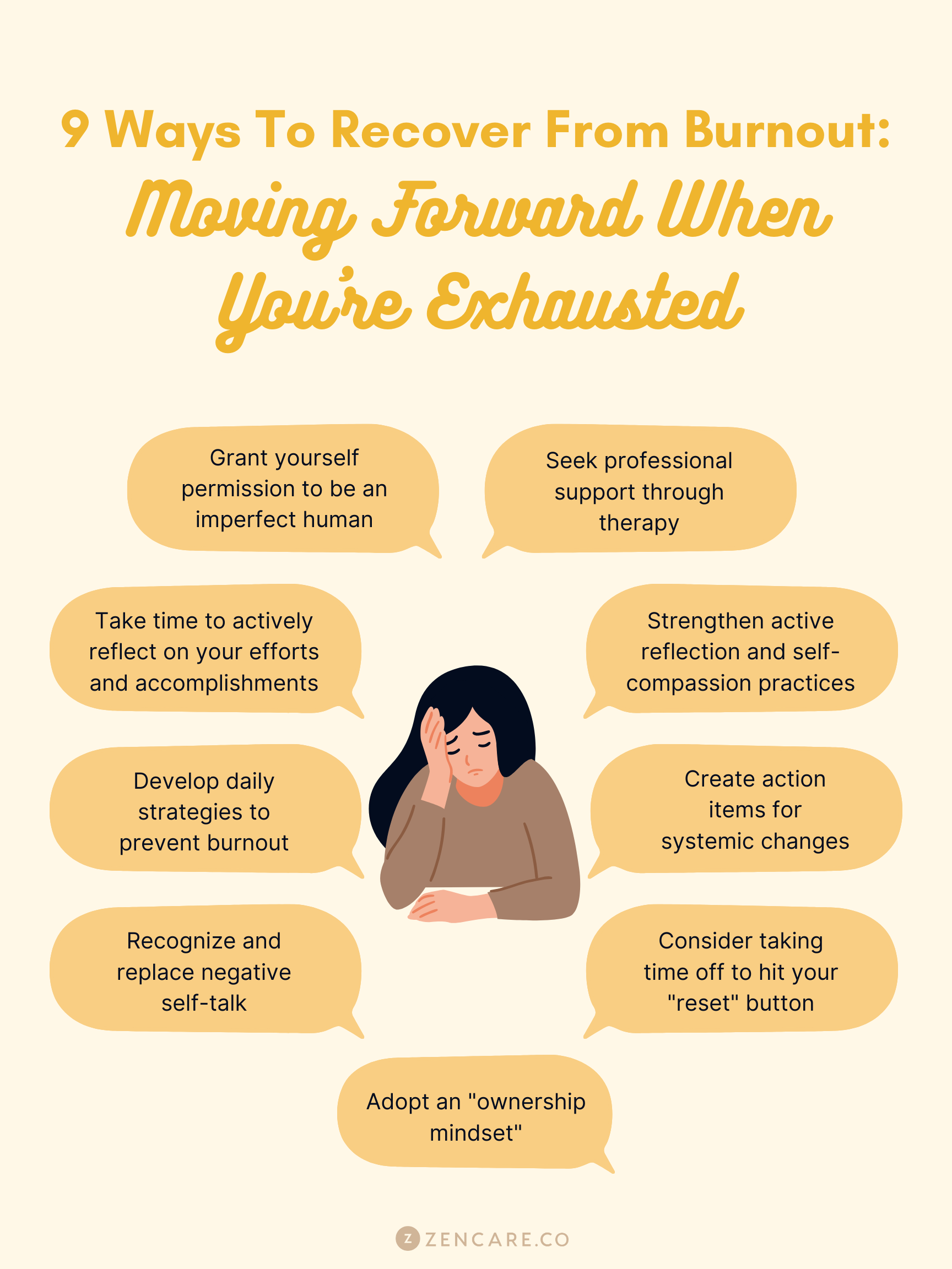 9 Ways To Recover From Burnout: Moving Forward When You're Exhausted Guide by Zencare