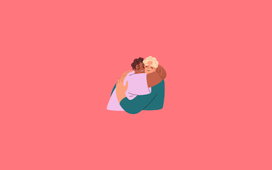 Men hugging