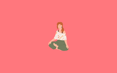 Two people sit in a sunny park meditating